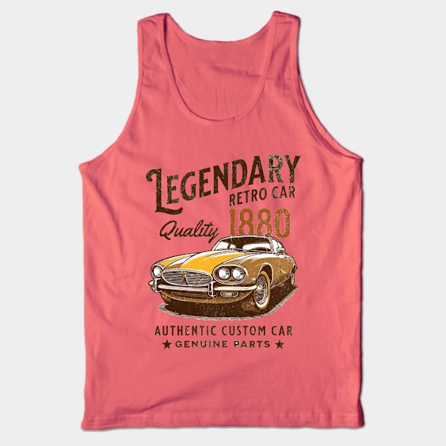 Vintage Retro Car Tank Top by Quirkypieces